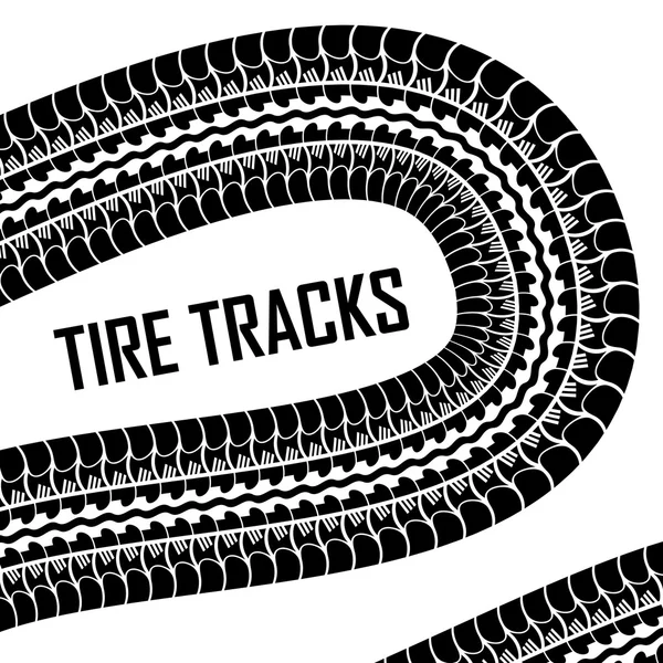 Desenho de pneus. ilusão —  Vetores de Stock