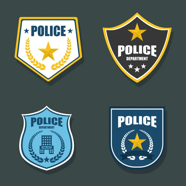 Diseño policial. Ilustración — Vector de stock