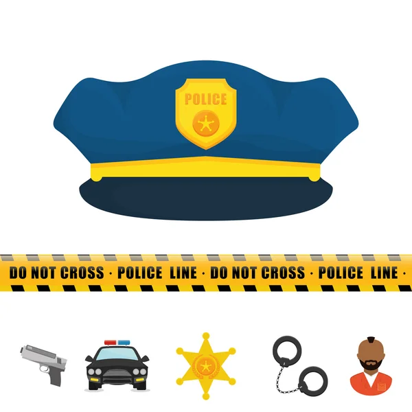 Diseño policial. Ilustración — Vector de stock