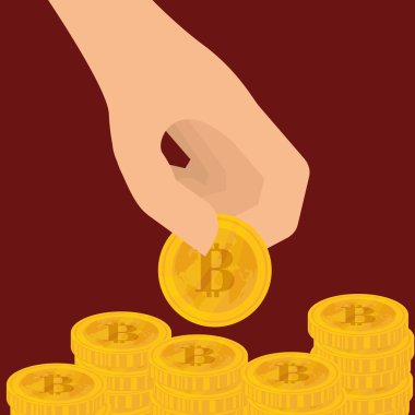 Bitcoin tasarım. illuistration