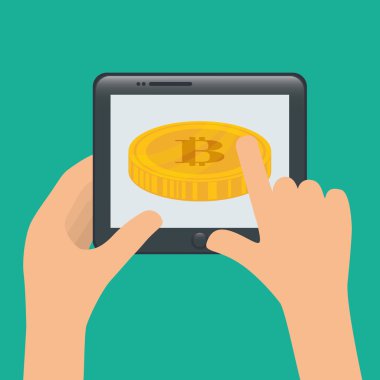 Bitcoin tasarım. illuistration