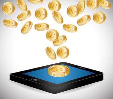 Bitcoin tasarım. illuistration