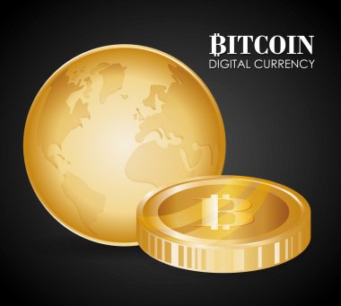 Bitcoin tasarım. illuistration