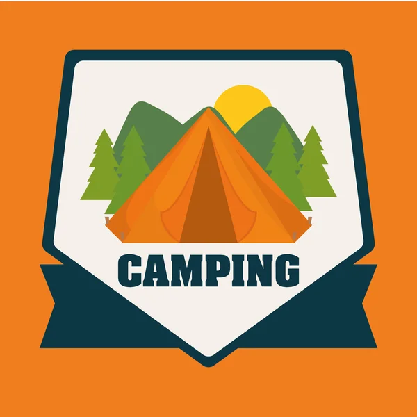 Diseño de camping. Ilustración — Vector de stock