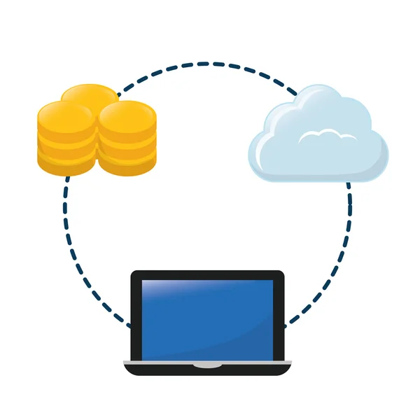 Database design, vector illustration. — Stock Vector