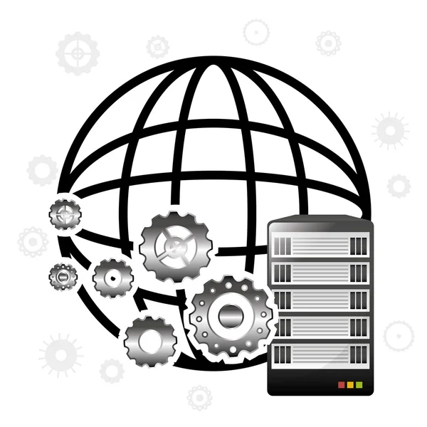 Diseño de base de datos, ilustración vectorial . — Archivo Imágenes Vectoriales