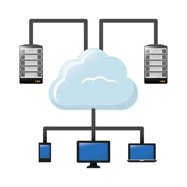 Databasdesign, vektor illustration. — Stock vektor