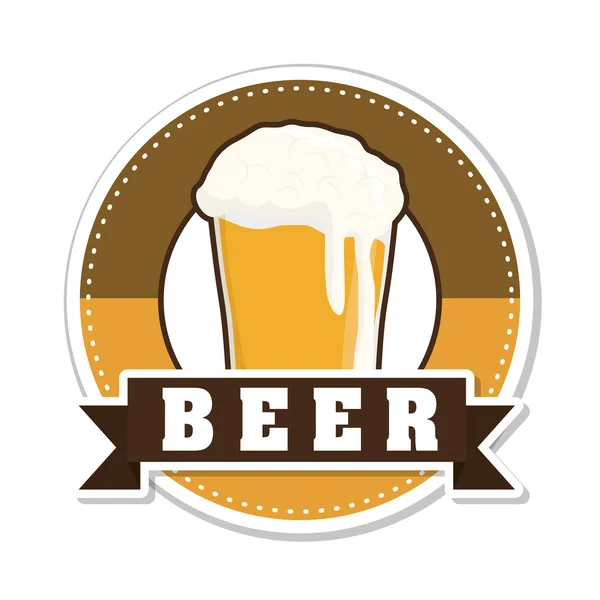 Disegno della birra. illistrazione — Vettoriale Stock