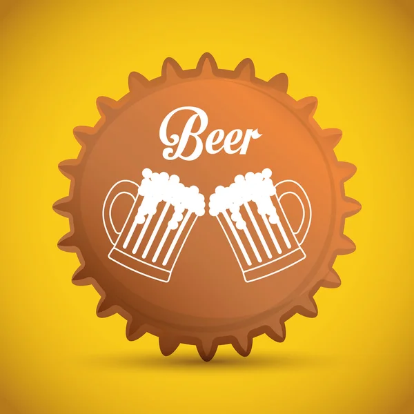 Diseño de cerveza. Ilustración — Archivo Imágenes Vectoriales