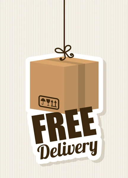 Free delivery illuistration — Stock Vector