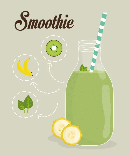 Diseño de batido. Ilustración — Vector de stock