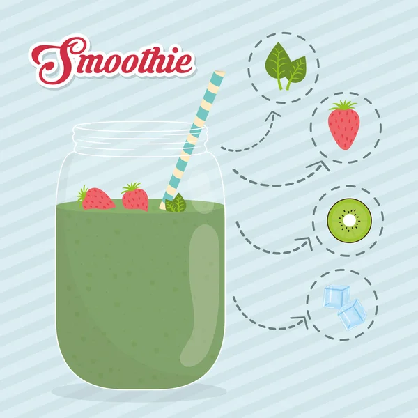 Σχεδιασμός smoothie. illuistration — Διανυσματικό Αρχείο