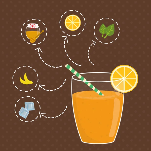 Smoothie projekt. illuistration — Wektor stockowy