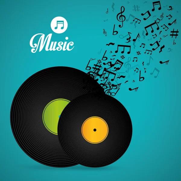 Música diseño digital . — Vector de stock