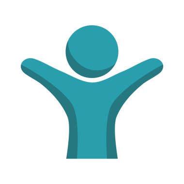 Soyut sembol simge. Kişi tasarım. Vektör grafiği