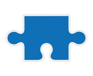 Bulmaca parçası simgesi. oyun tasarımı. Vektör grafiği