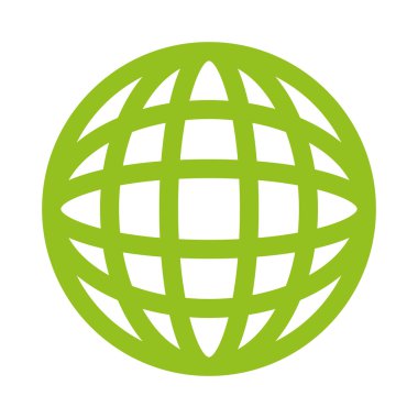 Küre simgesi. İletişim tasarımı. Vektör grafiği