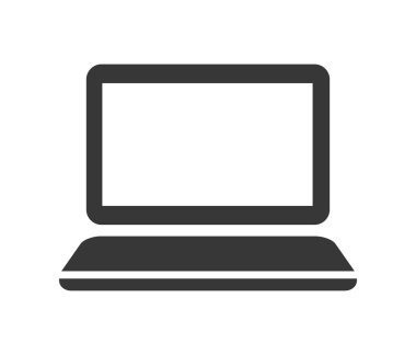 Dizüstü bilgisayar simgesi. Gadget tasarım. vektör grafiği