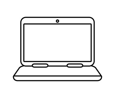 Dizüstü bilgisayar simgesi. Gadget tasarım. vektör grafiği