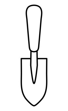 Kürek simgesi. Tasarım Bahçe. Vektör grafiği