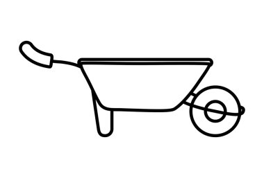 El arabası simgesi. Tasarım Bahçe. Vektör grafiği