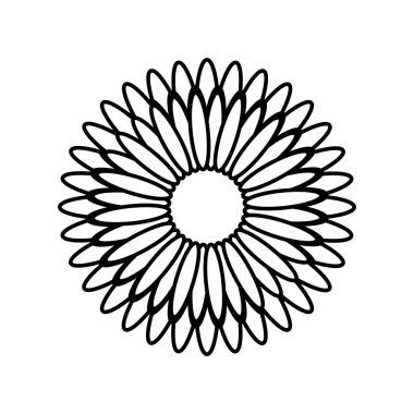 Çiçek simgesi. Bahçe tasarımı. Vektör grafiği