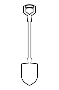 Kürek simgesi. Tasarım Bahçe. Vektör grafiği