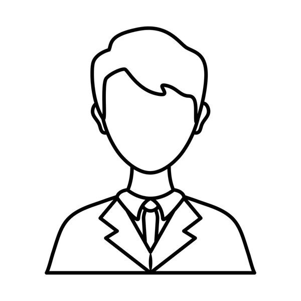 Ícone avatar empresário. Desenho de pessoa. Gráfico vetorial —  Vetores de Stock