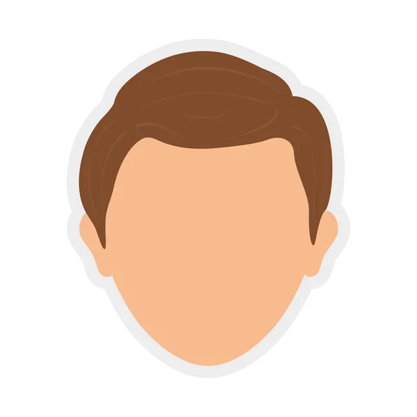 Icono Avatar. Diseño de la cabeza Hombre Persona. Gráfico vectorial — Vector de stock