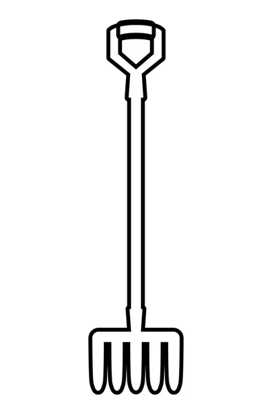 Rake pictogram. Tuinieren design. Vectorafbeelding — Stockvector