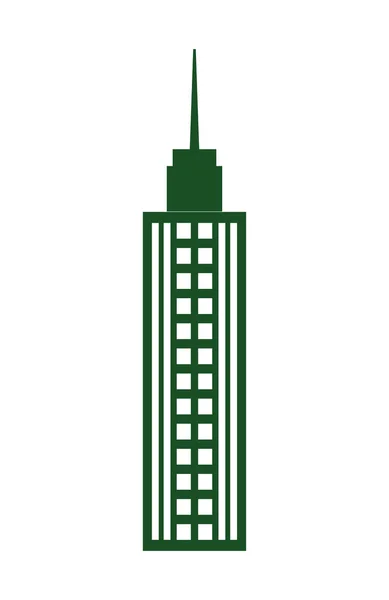 Icono de torre. Diseño de edificios. Gráfico vectorial — Vector de stock