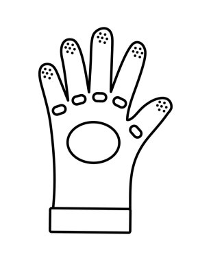 Eldiven simgesi. Endüstriyel güvenlik tasarımı. Vektör grafiği
