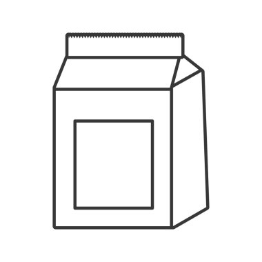 Gıda çantası simgesi. Fırın tasarımı. Vektör grafiği