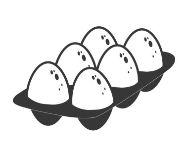 Yumurta simgesi. Fırın malzemesi tasarımı. Vektör grafiği