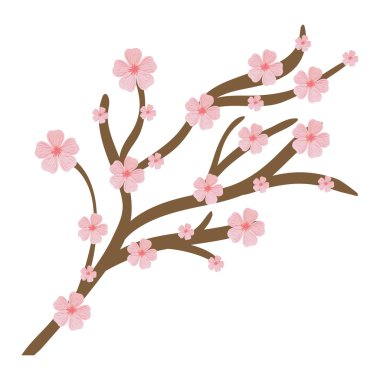 Pembe çiçek simgesi. Bahçe tasarımı. Vektör grafiği