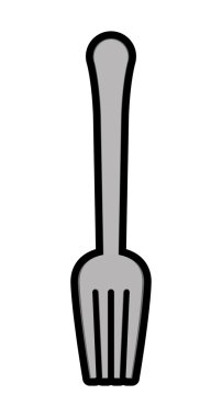 Çatal simgesi. Menü ve mutfak tasarımı. Vektör grafiği