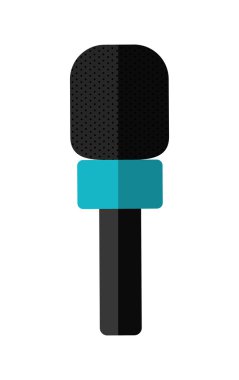 Mikrofon simgesi. İletişim tasarımı. Vektör grafiği