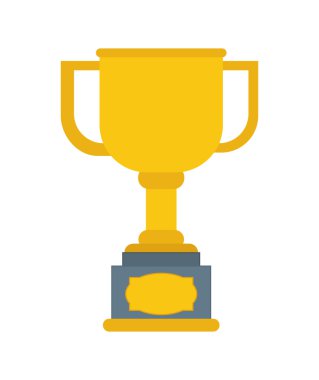 Kupa simgesi. Kazanan tasarım. Vektör grafiği