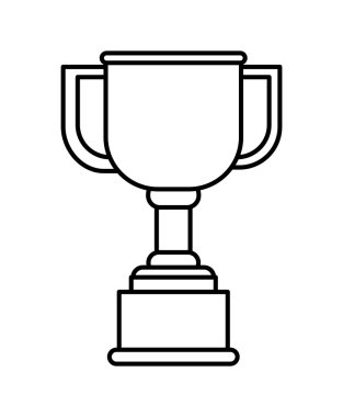 Kupa simgesi. Kazanan tasarım. Vektör grafiği