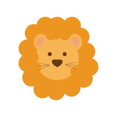 Aslan simgesi. Hayvan tasarımı. Vektör grafiği