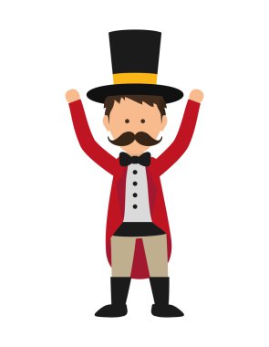 Avatar adam simgesi. Sirk ve karnaval tasarım. Vektör grafiği