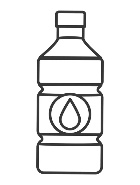 Wasserflasche Getränk. Drink-Design. Vektorgrafik — Stockvektor
