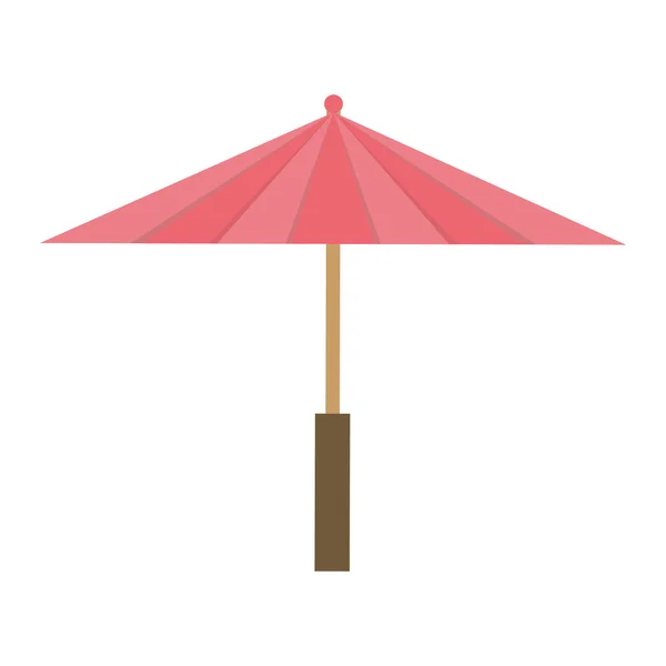 Icono del paraguas. Cultura japonesa. Gráfico vectorial — Vector de stock