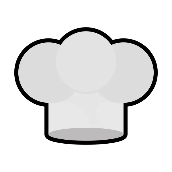 Icono del sombrero de chef. Diseño de menú y cocina. Gráfico vectorial — Vector de stock