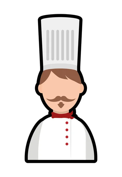 Ícone do Chef. Menu e design de cozinha. Gráfico vetorial — Vetor de Stock