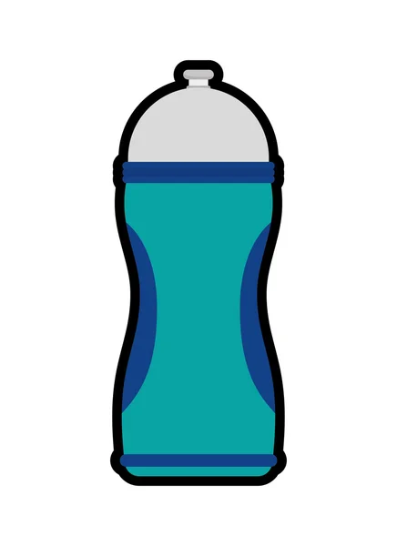 Wasserflasche. gesundes Lebensstil-Design. Vektorgrafik — Stockvektor