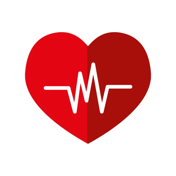 Herzsymbol. Kardiologie-Design. Vektorgrafik — Stockvektor