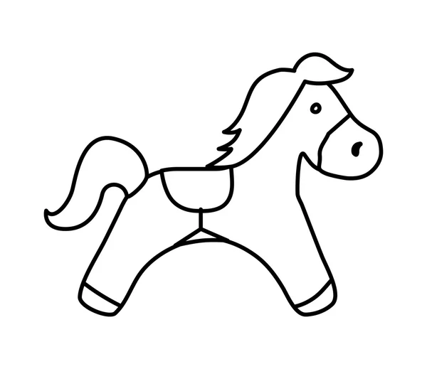 Icono de caballo. Diseño animal. Gráfico vectorial — Vector de stock