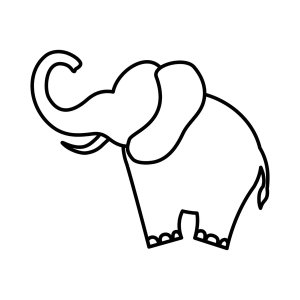 Ícone de elefante. Desenho animal. Gráfico vetorial — Vetor de Stock