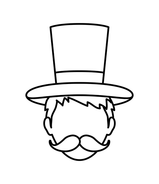 Het pictogram van de man van avatar. Circus en Carnaval ontwerp. Vectorafbeelding — Stockvector